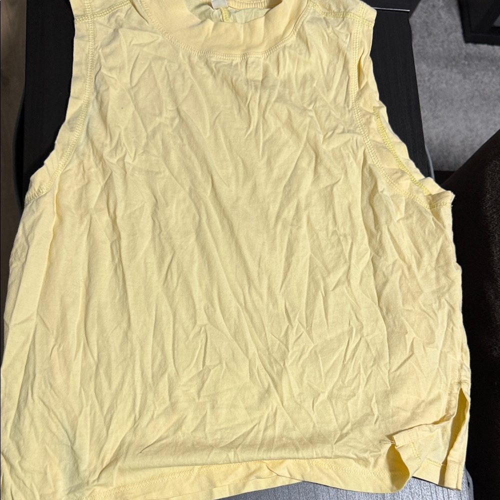 KOTN Light Yellow Muscle Tee